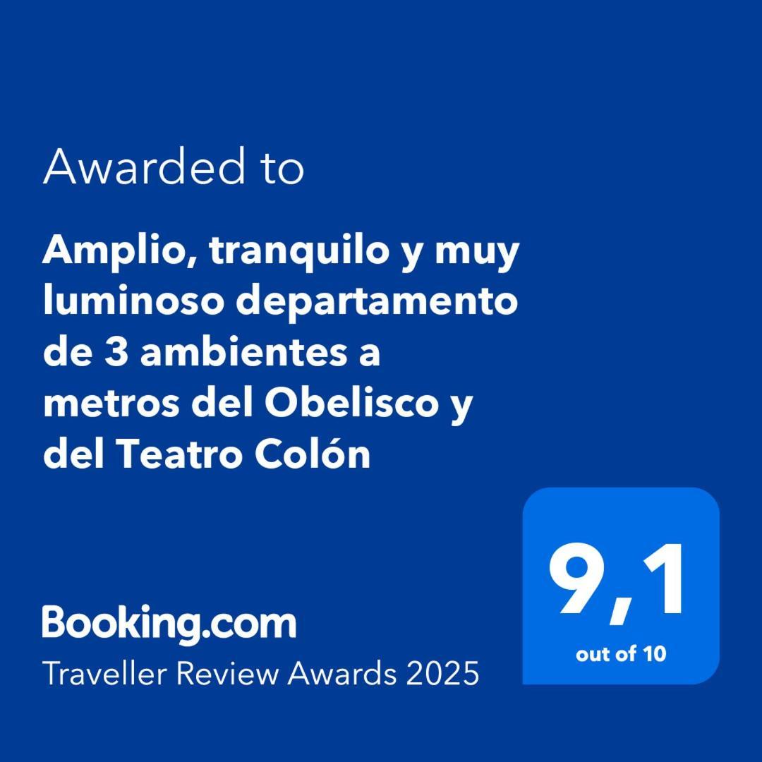 Amplio, Tranquilo Y Muy Luminoso Departamento De 3 Ambientes A Metros Del Obelisco Y Del Teatro Colon Apartment Buenos Aires Bagian luar foto